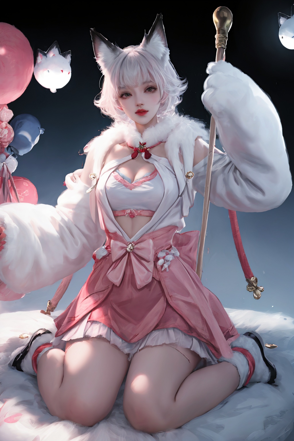 future008,  Fox ears,  Fox tail on Tensor.Art