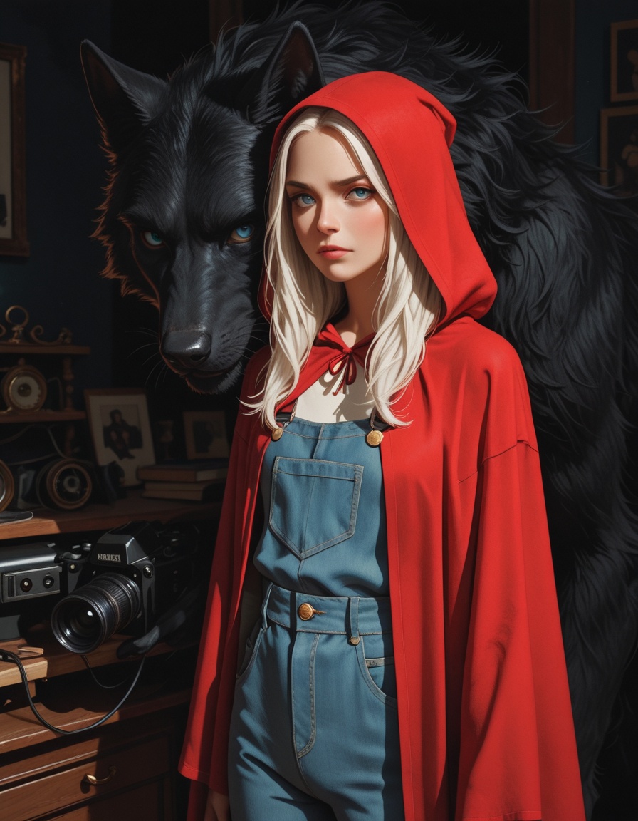 surreal,  mystery,  angry wolf on Tensor.Art