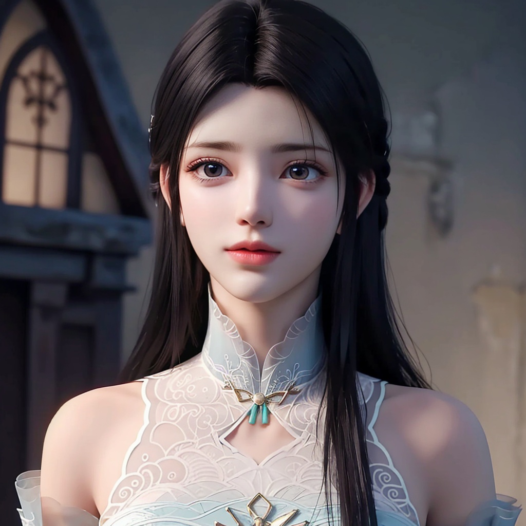 ultra realistic 8k cg, (epic), picture-perfect face, perfect face, beautiful face,perfect artwork, masterpiece,medieval, gothic, fantasy, detailed background, realistic lighting,perfect female body,curvy body,skindentation:1.3,glowing eyes,intricate detail, delicate pattern,looking at viewer, cowboy shot,black long hair,lipstick0.4,nsfw, <lora:syqiangk_xiaoxuner_2.1:0.8>