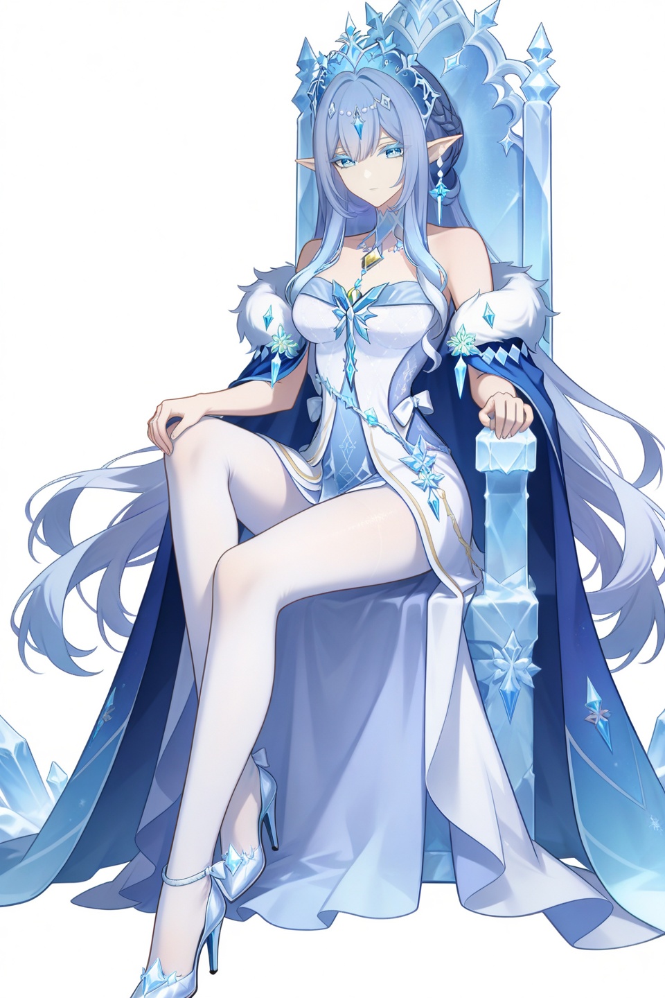 bingshen,  blue eyes,  white pupils by DJ大江东去小号2 on Tensor.Art