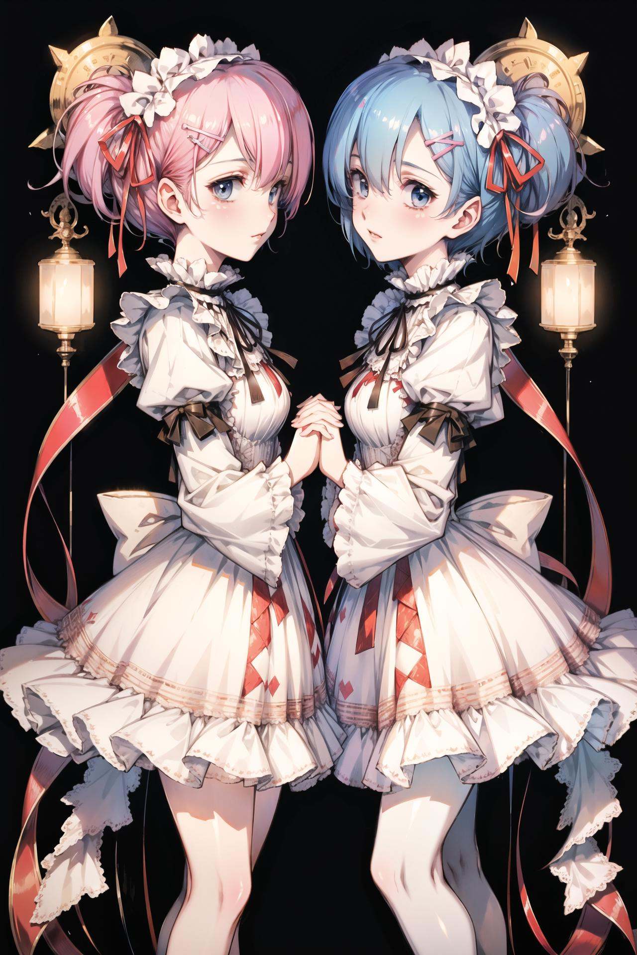ram (re:zero),  multiple girls,  2girls on Tensor.Art