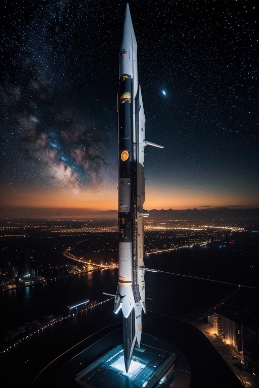 a digital artwork depicting a futuristic, high-tech spaceship in a sci-fi setting, the spaceship is prominently displayed in the center of the image, with its sleek, black, metallic exterior and intricate, angular design, the spacecraft is positioned at a high vantage point, looking down towards a distant, glowing, earth-like planet, the planet is depicted in shades of grey and white, with a smooth, reflective surface, and its surface is illuminated by a series of bright, glowing lines and dots, suggesting a cosmic or space-like atmosphere, the background is a dark, starry night sky, with numerous numerous lines and symbols indicating various technological elements, such as control panels, gauges, and displays, the overall design is highly detailed, with intricate textures and a sense of depth, showcasing the vastness and complexity of the space and the interplay of light and shadow, the artwork is rich in detail, showcasing a blend of realism and technological sophistication, typical of high-end digital art