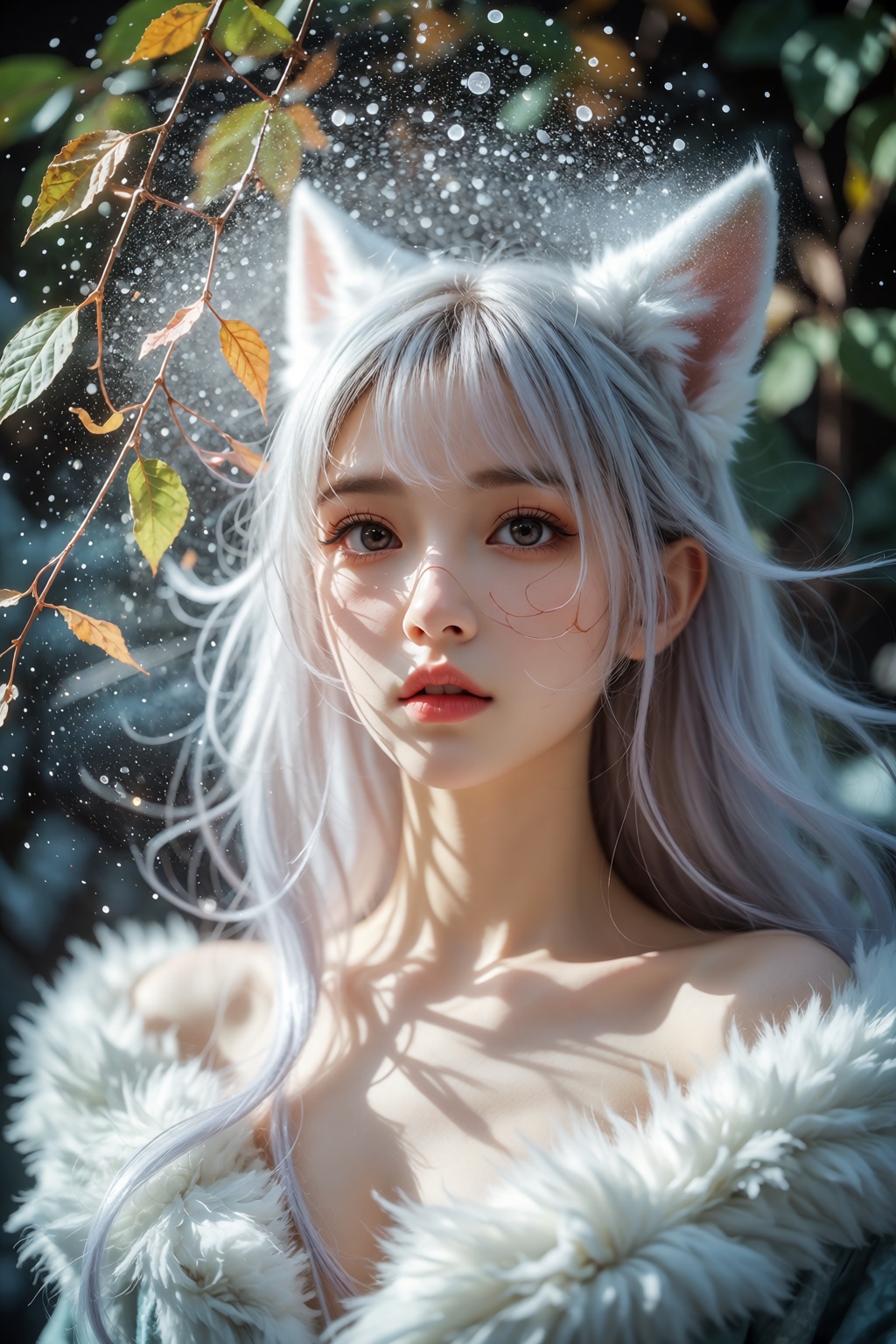 Asia girl,  Chinese girl,  墨绿橙黄配色 by 天海TianHai on Tensor.Art