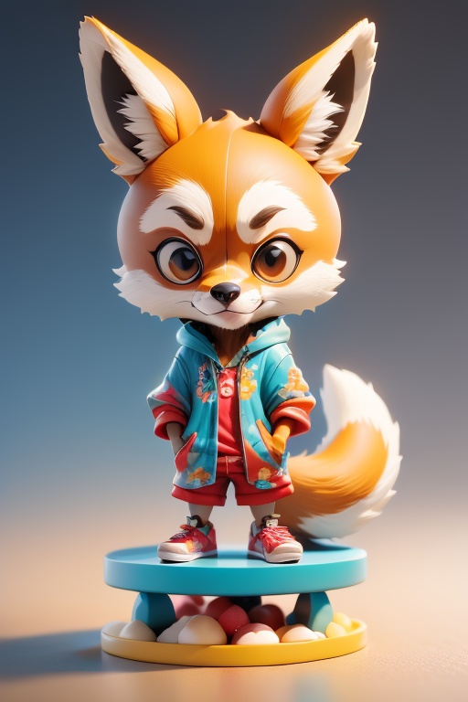<lora:鲜创一派@猿酷侠:1>,XCYP 1fox,C4D,