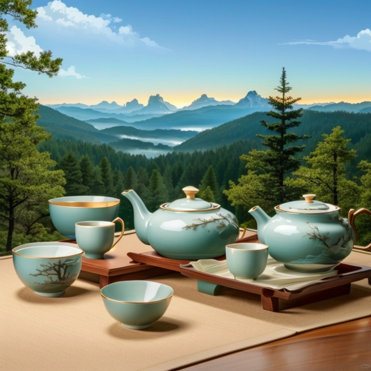 设计-中式茶具-ChineseTeaSet by 师叔 on Tensor.Art