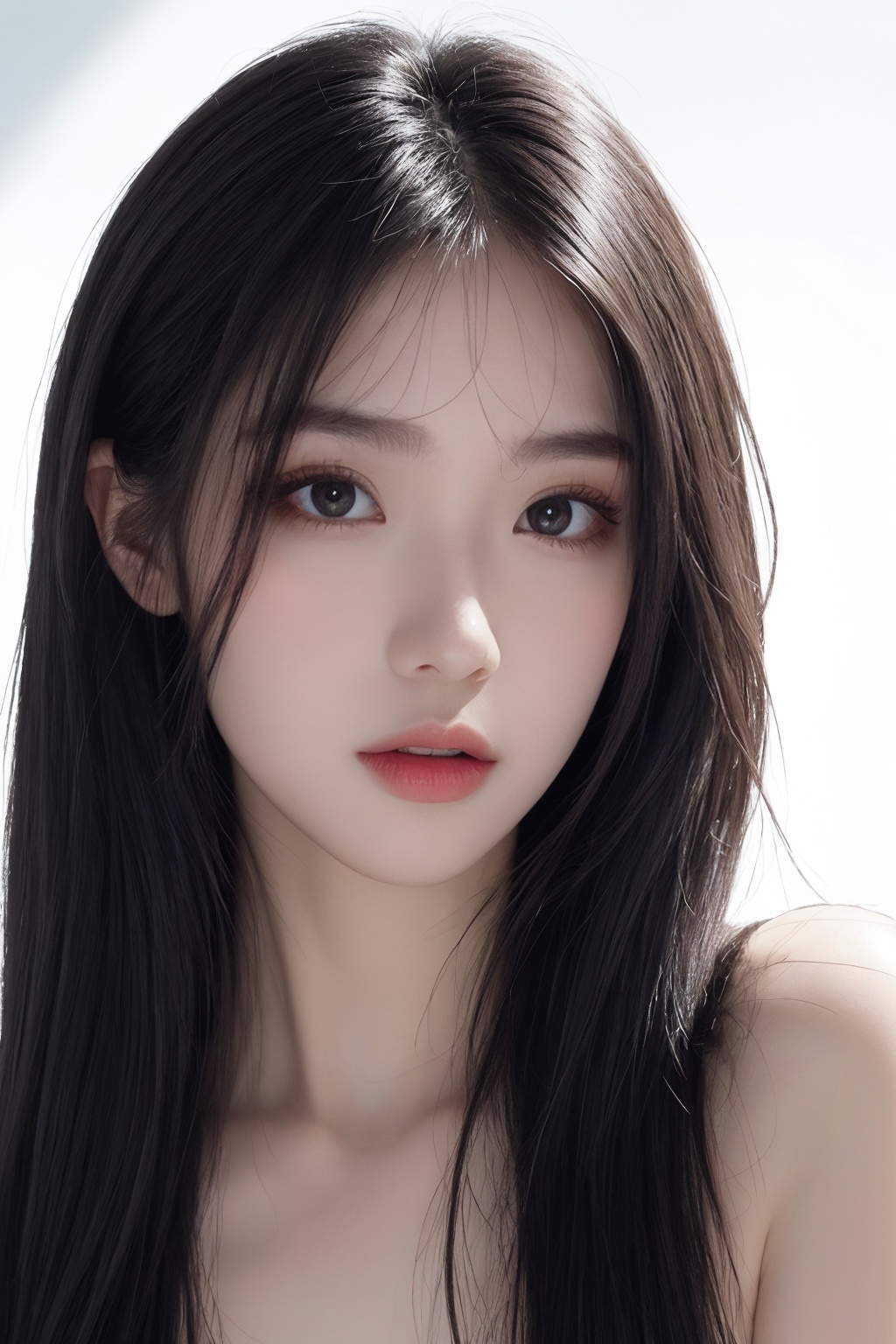 1girl,1girl,black eyes,black hair,bracelet,brown eyes,jewelry,lips,long hair,  <lora:美妆美女1.0:0.66>