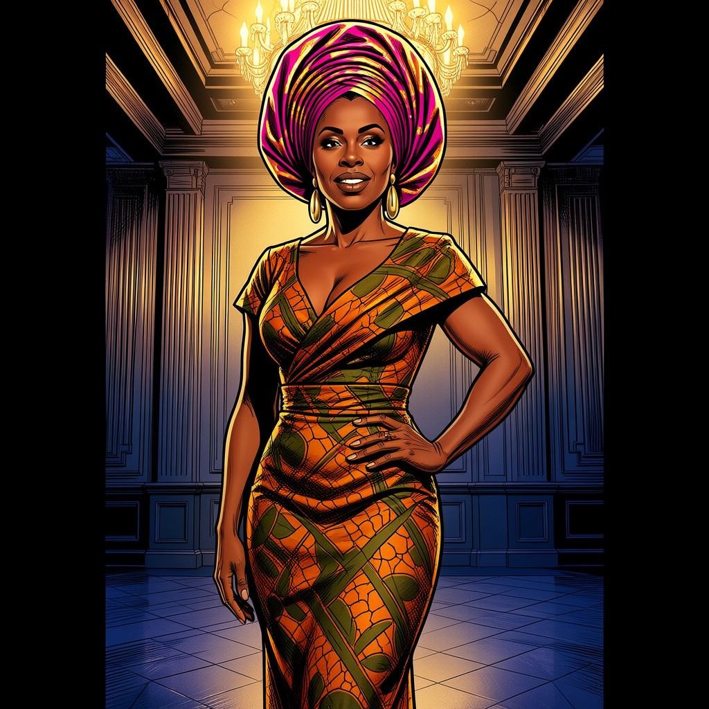M0dernPulpC0micInk,  a Black woman in her early,  age 22 on Tensor.Art