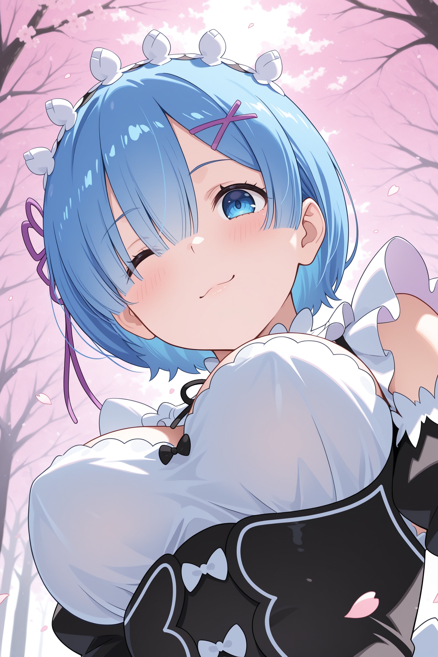 rem \(re:zero\),  roswaal mansion maid uniform,  1girl on Tensor.Art