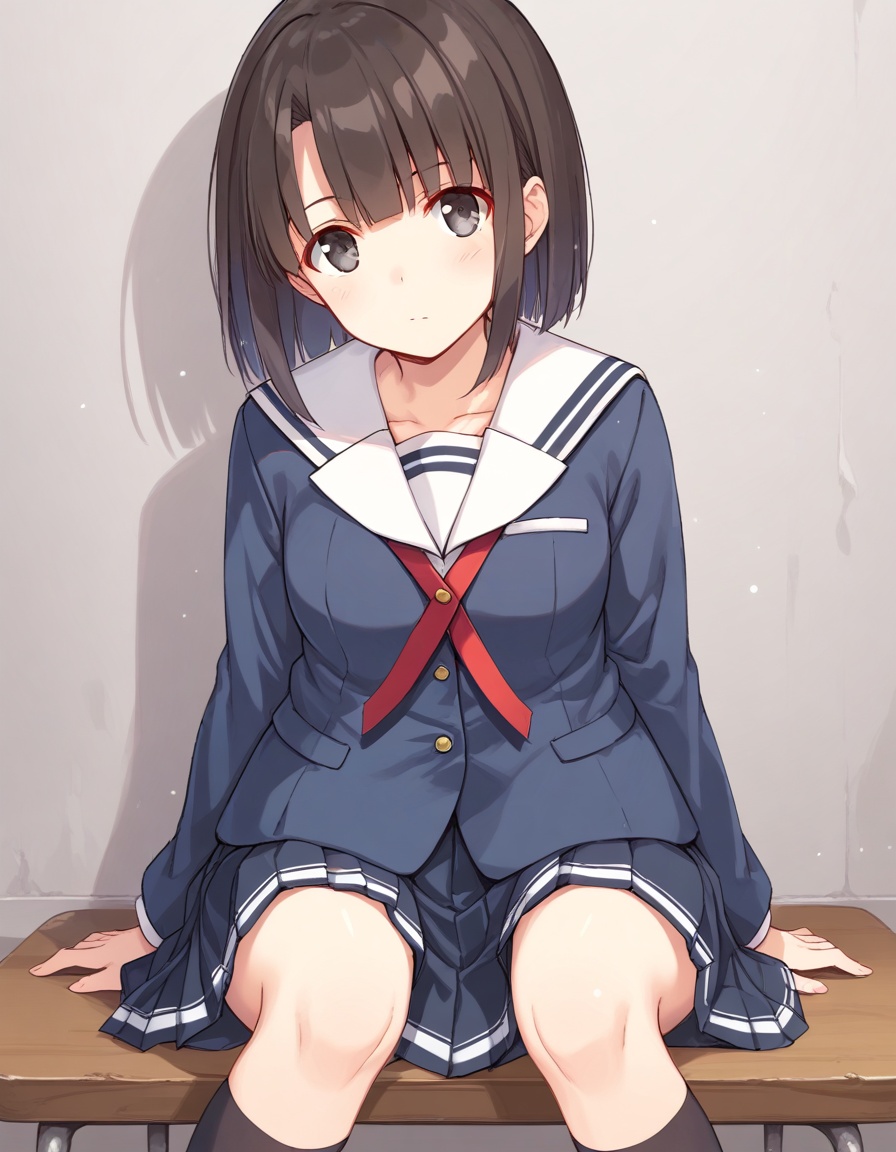 1girl,  katou megumi,  school uniform on Tensor.Art