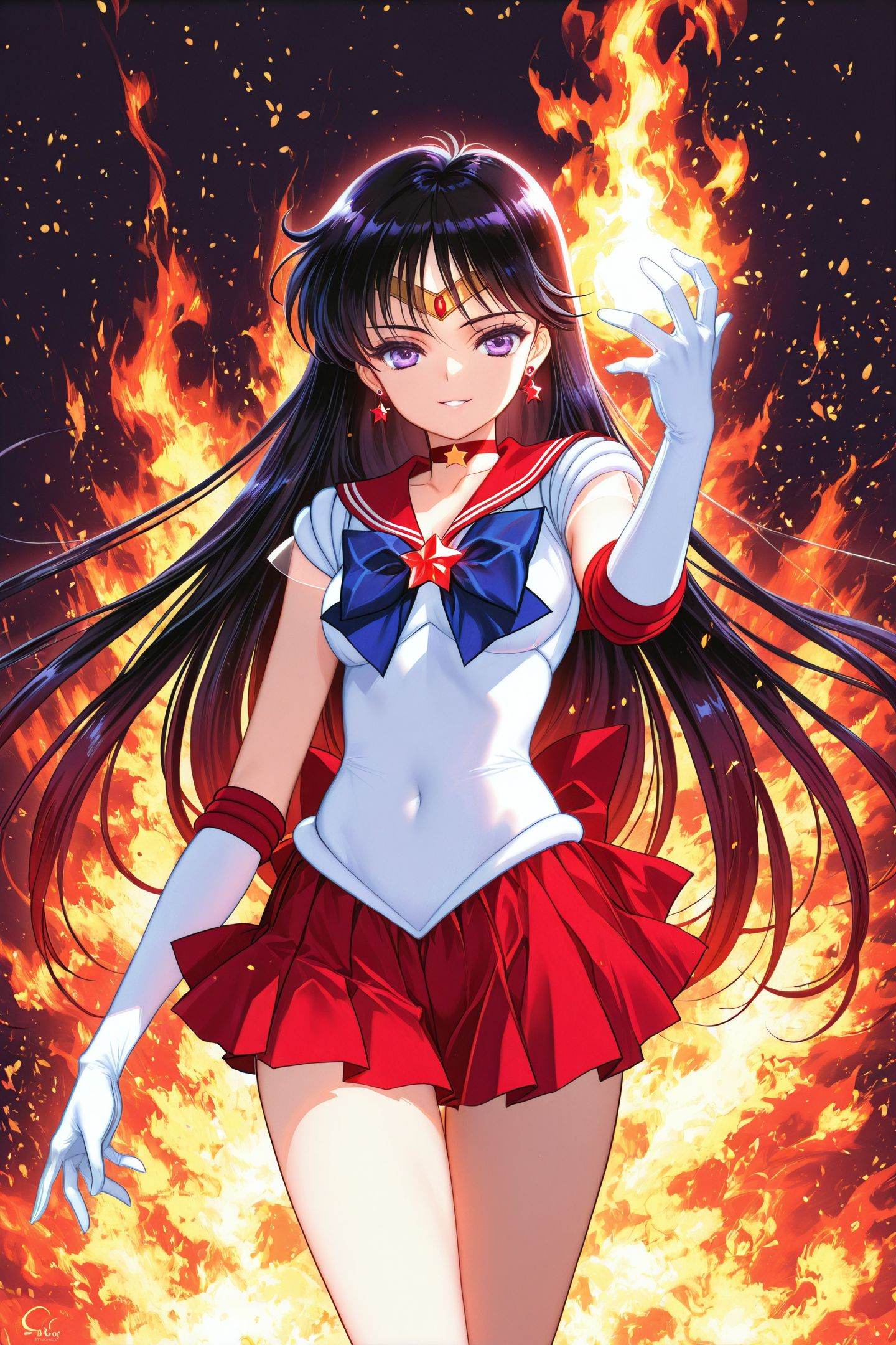 CHOCO Style,  dark background,  multicolored hair on Tensor.Art