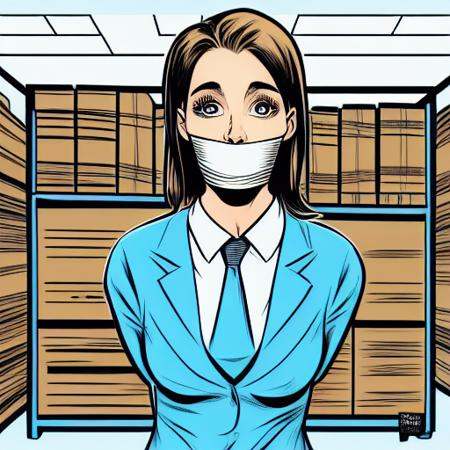 1girl,  secretary clothes,  otm gag on Tensor.Art