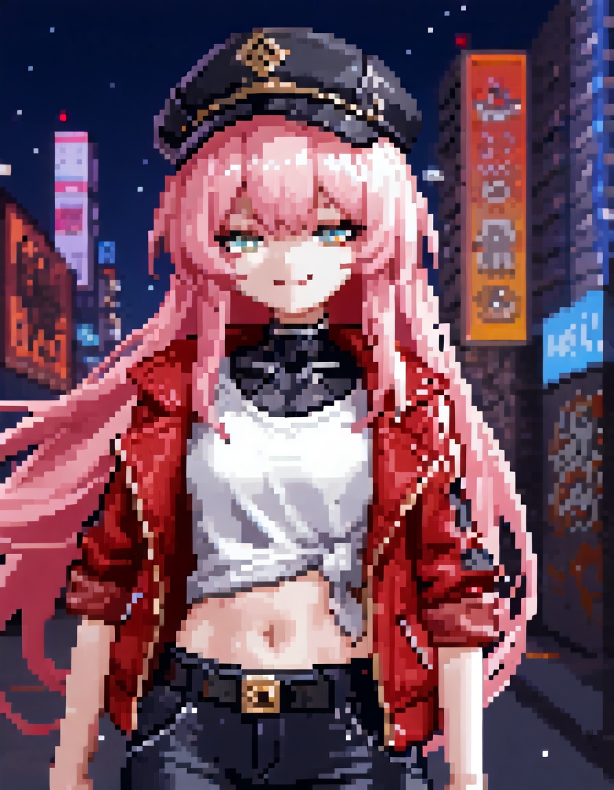 Depth of field,light particles,lens flare,(artist: quasarcake:0.8),extreme aesthetic,(wlop:0.6),wanke,relle,wanke,masterpiece,best quality,good quality,newest,year 2024,year 2023,very aesthetic,absurdres,Visual impact,Electromotive force,perspective composition,a shot with tension,ultra-high resolution,32K UHD,sharp focus,best quality,masterpiece,Emotionalization masterpiece,unconventional supreme,masterful details,with a high-end texture,in the style of fashion photography,(Visual impact:1.2),giving the poster a dynamic and visually striking appearance,impactful picture,official art,colorful,splash of color,movie perspective,masterpiece,best quality,amazing quality,very aesthetic,absurdres,best quality,good,(miurahha, bacius, ririko (fhnngririko):0.4),1girl,black hat,crop top,green eyes,looking at viewer,midriff,navel,pink hair,rappa (honkai: star rail),red jacket,solo,tied shirt,very long hair,white shirt,smile,smug,close-up,dynamic angle,dynamic action,graffiti,street,night,cyberpunk city,slightly blurred background,graffiti effect,ninja,full_shot,looking_at_viewer,dynamic_angle,depth of field,solo_focus,face_focus,eyes_focus,