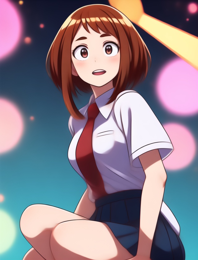 school background ochaco uraraka on Tensor.Art