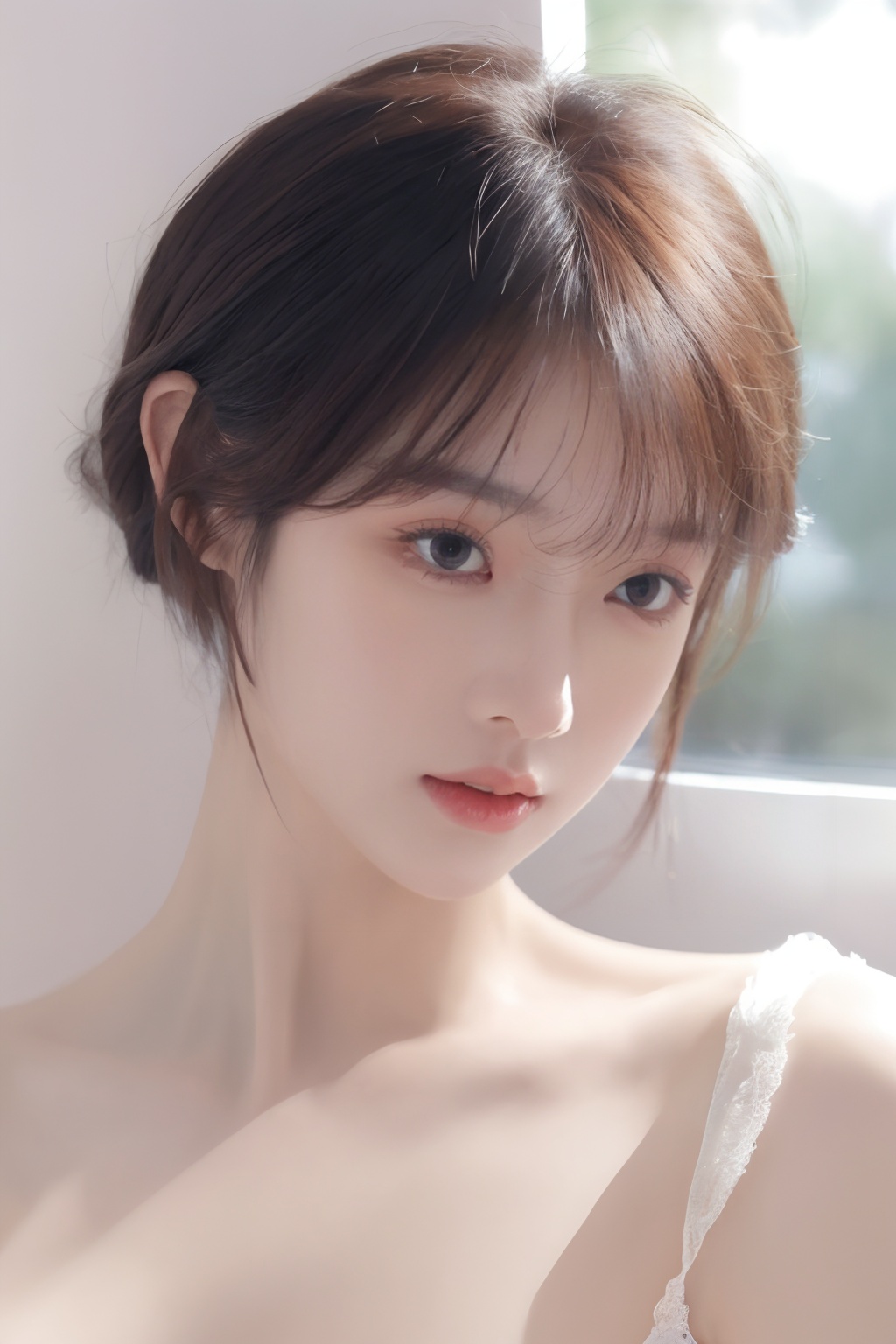 masterpiece,high quality,best quality),(colorful),(delicate eyes and face),volumatic light,ray tracing,extremely detailed CG unity 8k wallpaper,solo, indoors, palace, lights, window, decorations,(ahoge:1.3),best quality,official art,(((light from the sky))),floating hair,light shines on hair,whultra-detailed,(((extremely detailed cg 8k wallpaper))),(crystalstexture skin:1.4),(extremely delicate and beautiful),(white skin),looking_at_viewer,kinghere fensejiaren,,realistic,<lora:sifang_20231118123505:0.7>, 