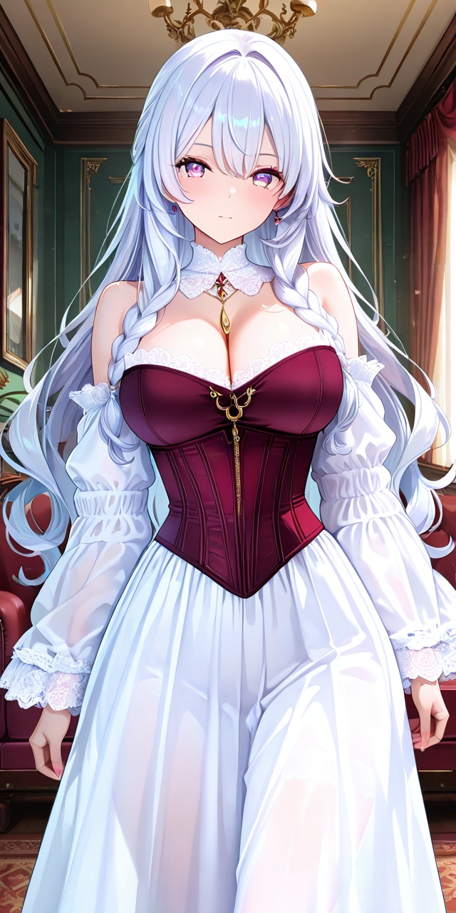 1girl,  solo,  white hair on Tensor.Art