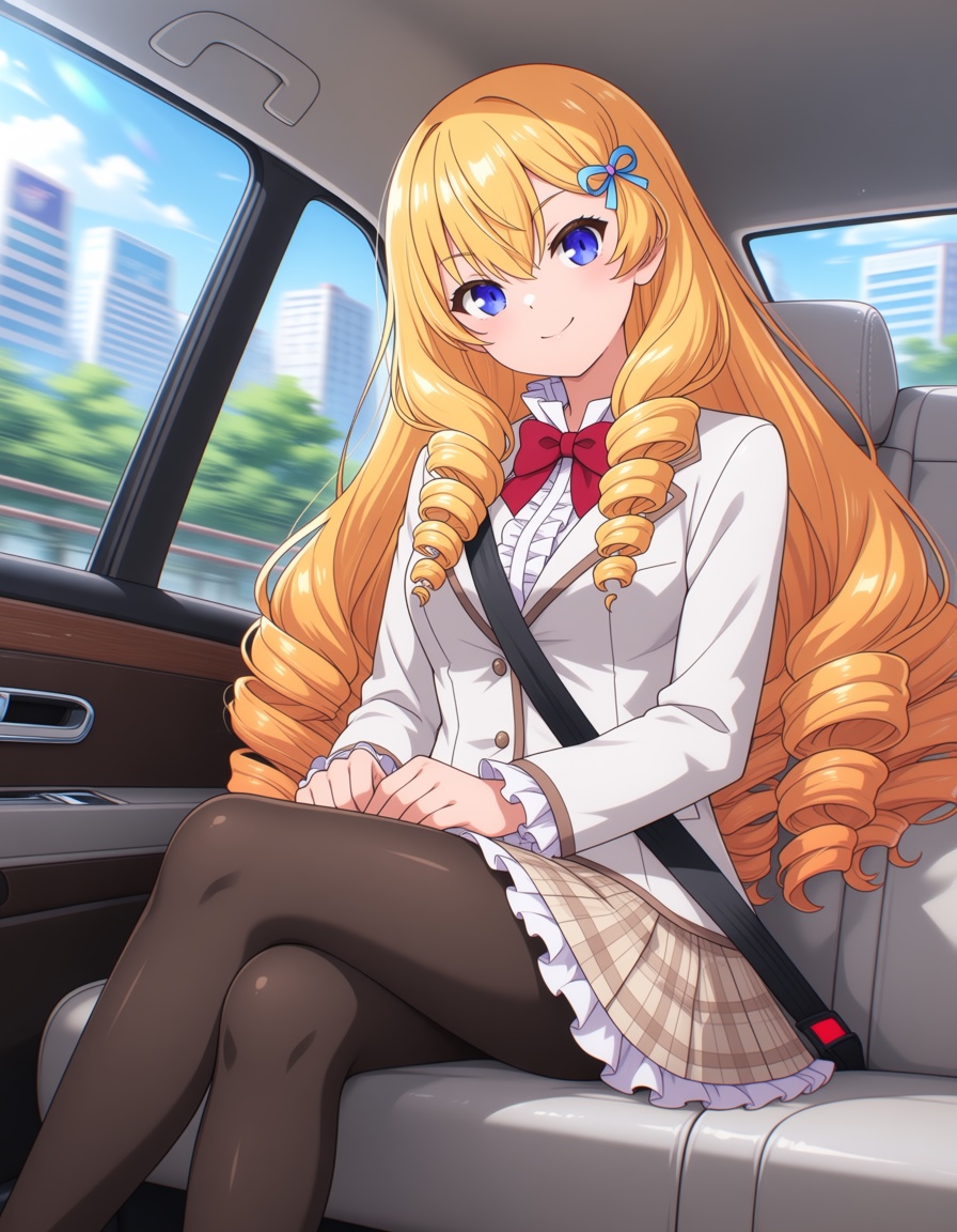 1girl,  outdoors,  car interior on Tensor.Art