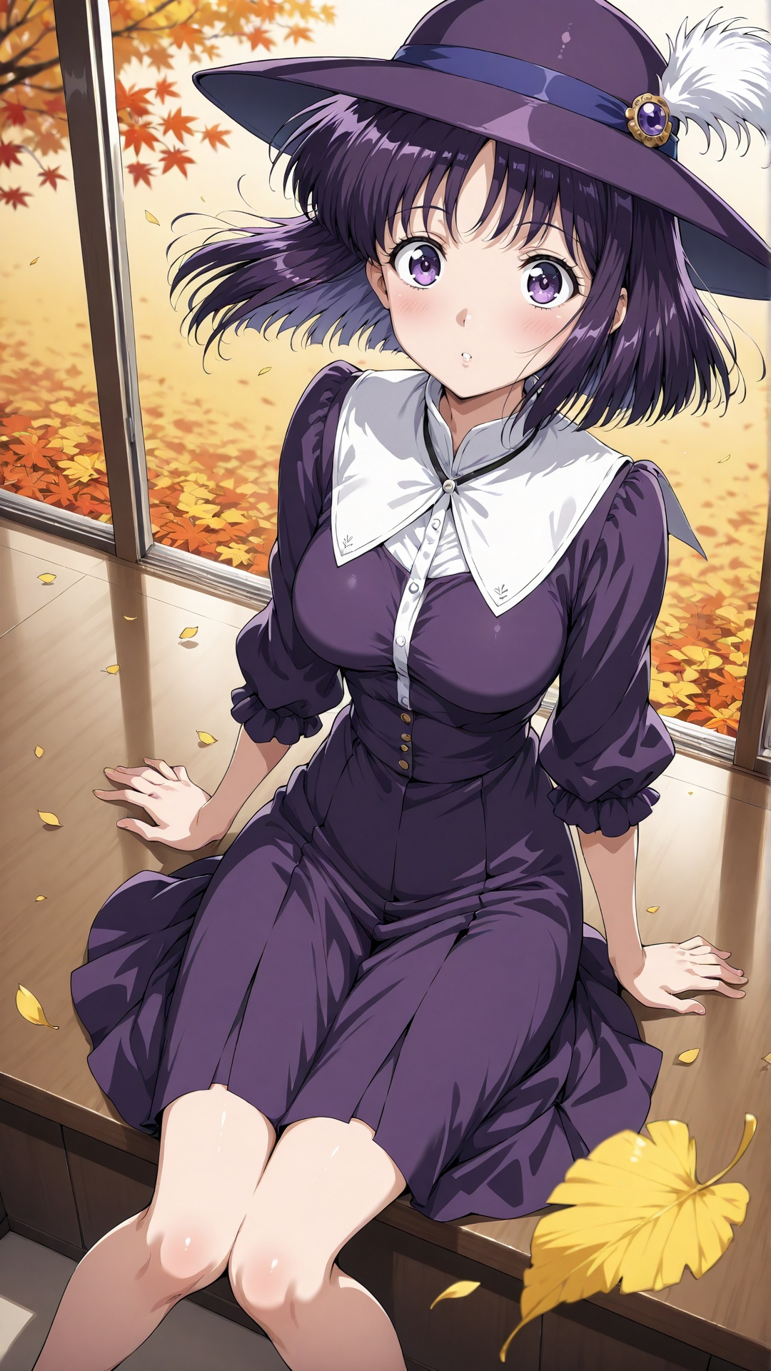 tomoe hotaru ver2,  purple eyes,  short hair on Tensor.Art