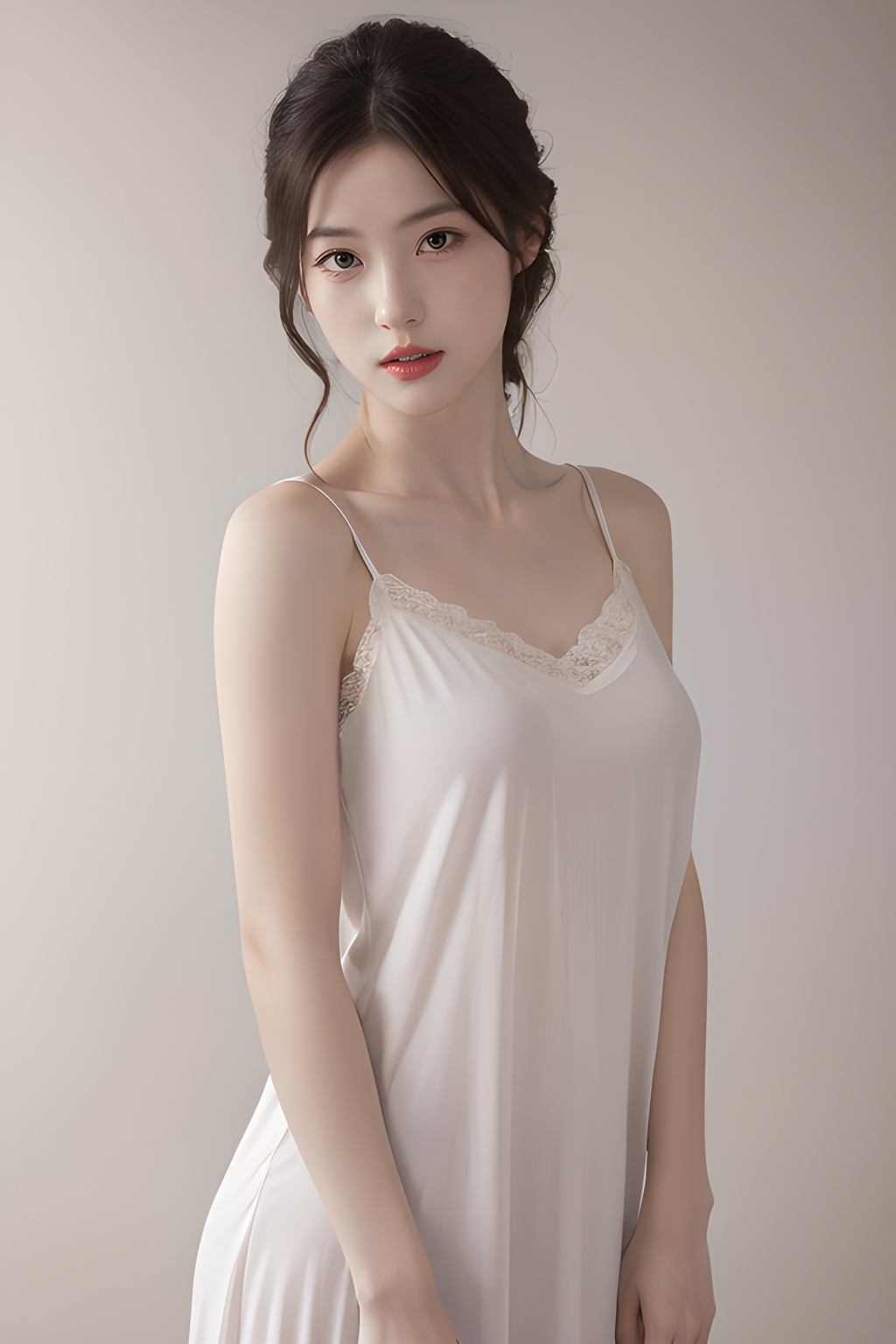 <lora:0807_10:0.7>,simple background,nightgown,, 1girl,realistic,masterpiece, best quality, photorealistic, HDR,detail