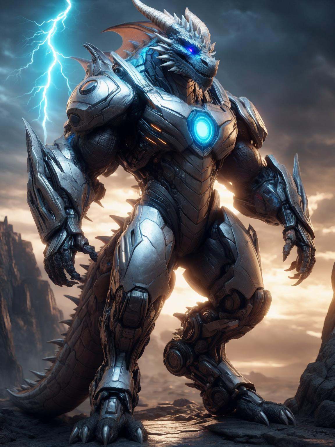 An advanced bionic mech,  cybrog,  anthro on Tensor.Art
