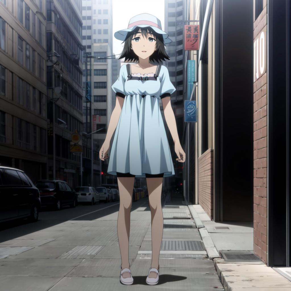 MayuriShiina,  1girl,  black hair on Tensor.Art