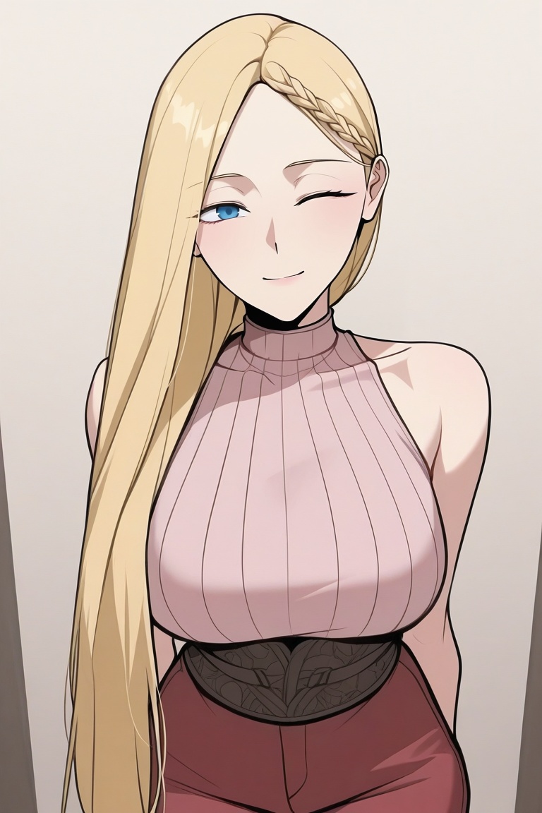 Jihyun-Main,  blue eyes,  very long hair on Tensor.Art