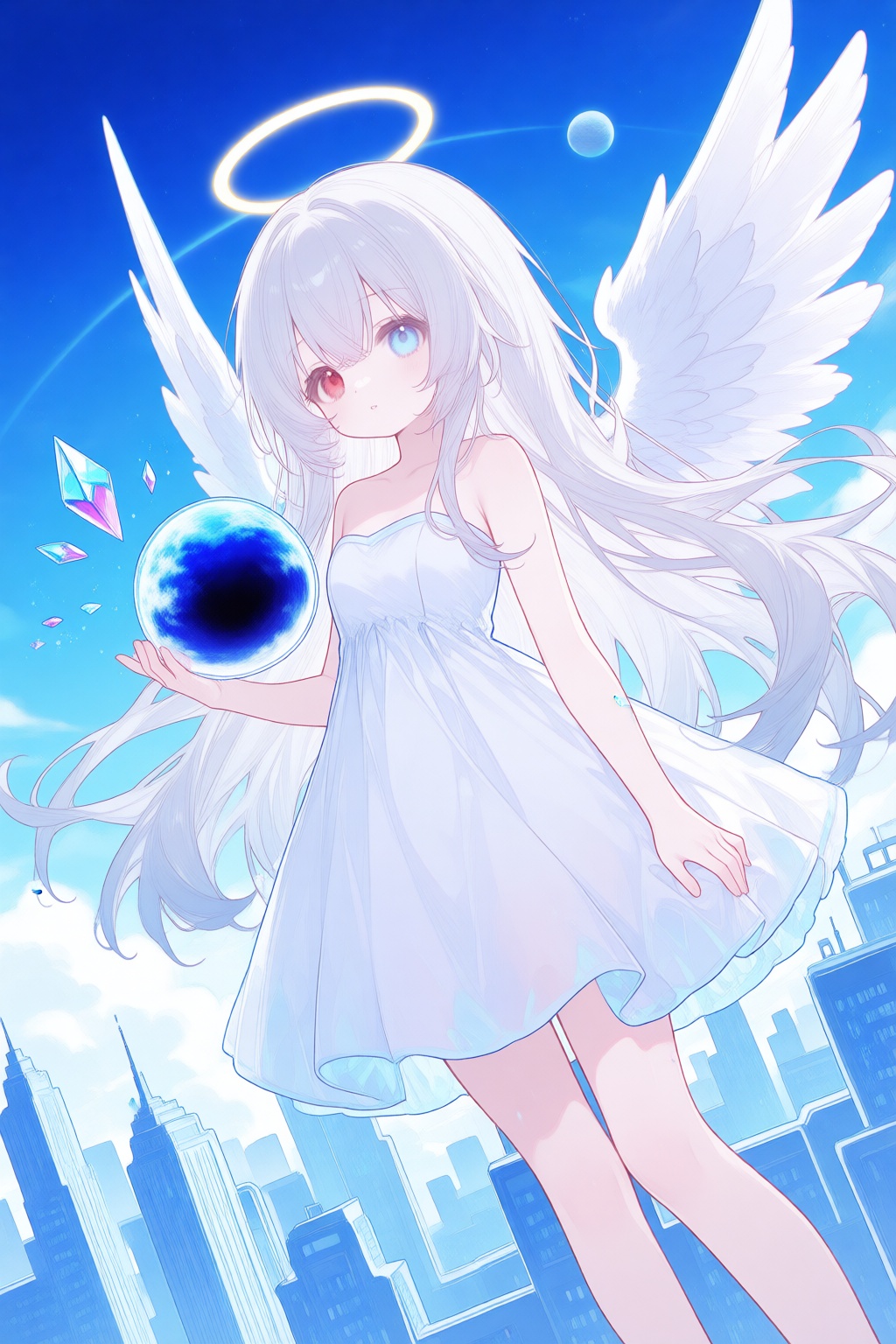 1girl,  angel,  angel wings by 青秋 on Tensor.Art