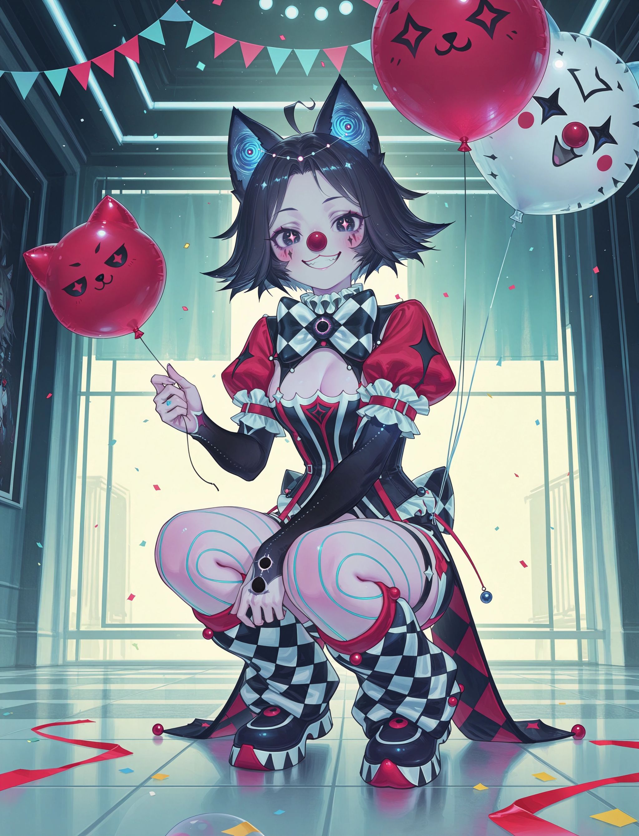 fufu \(clown nose\),  star-shaped pupils,  animal ears on Tensor.Art