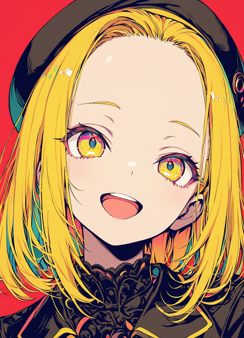 1girl,  vibrant color,  high contrast on Tensor.Art