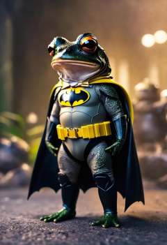 Coqui frog in batman uniform, 8k