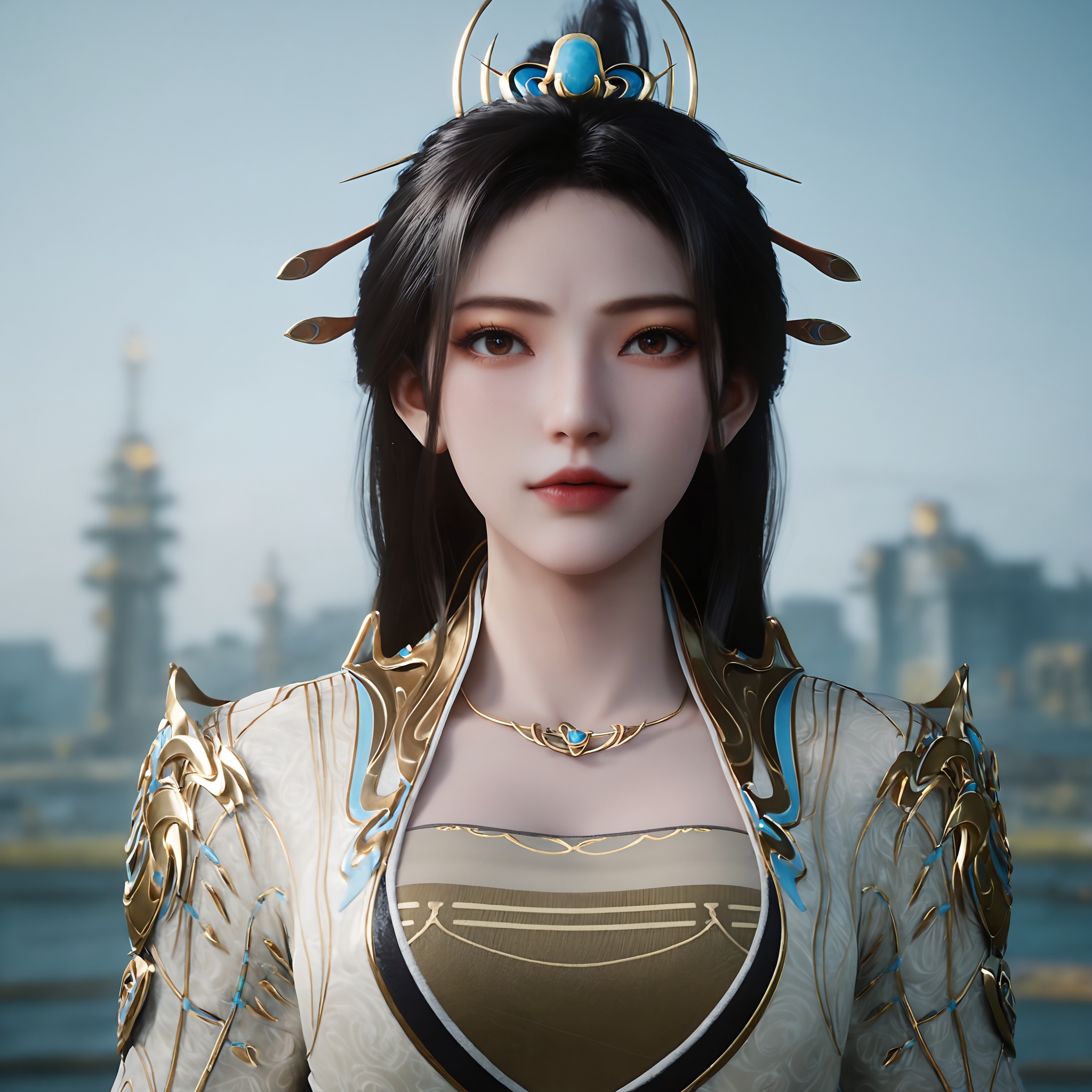 1girl,  long hair,  hair ornament by 漫 on Tensor.Art