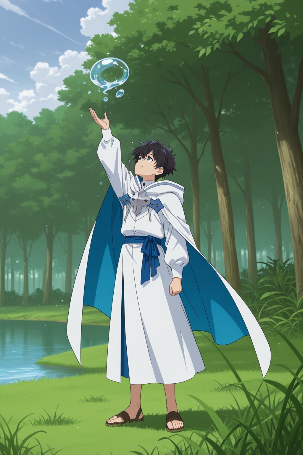 WaterMagician,  1boy,  male focus on Tensor.Art