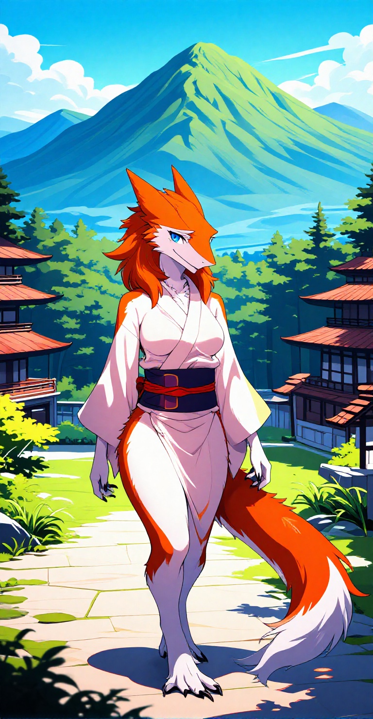 mountain background,  temples,  solo on Tensor.Art