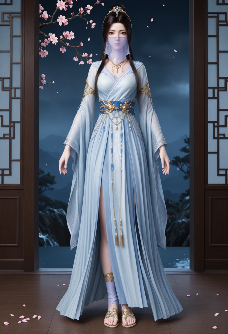 紫灵白衣服装2-国漫-Illustrious光辉 by 云落 on Tensor.Art