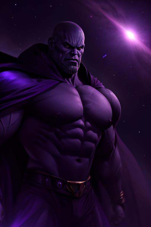 man,  male focus,  stunning angry Thanos on Tensor.Art