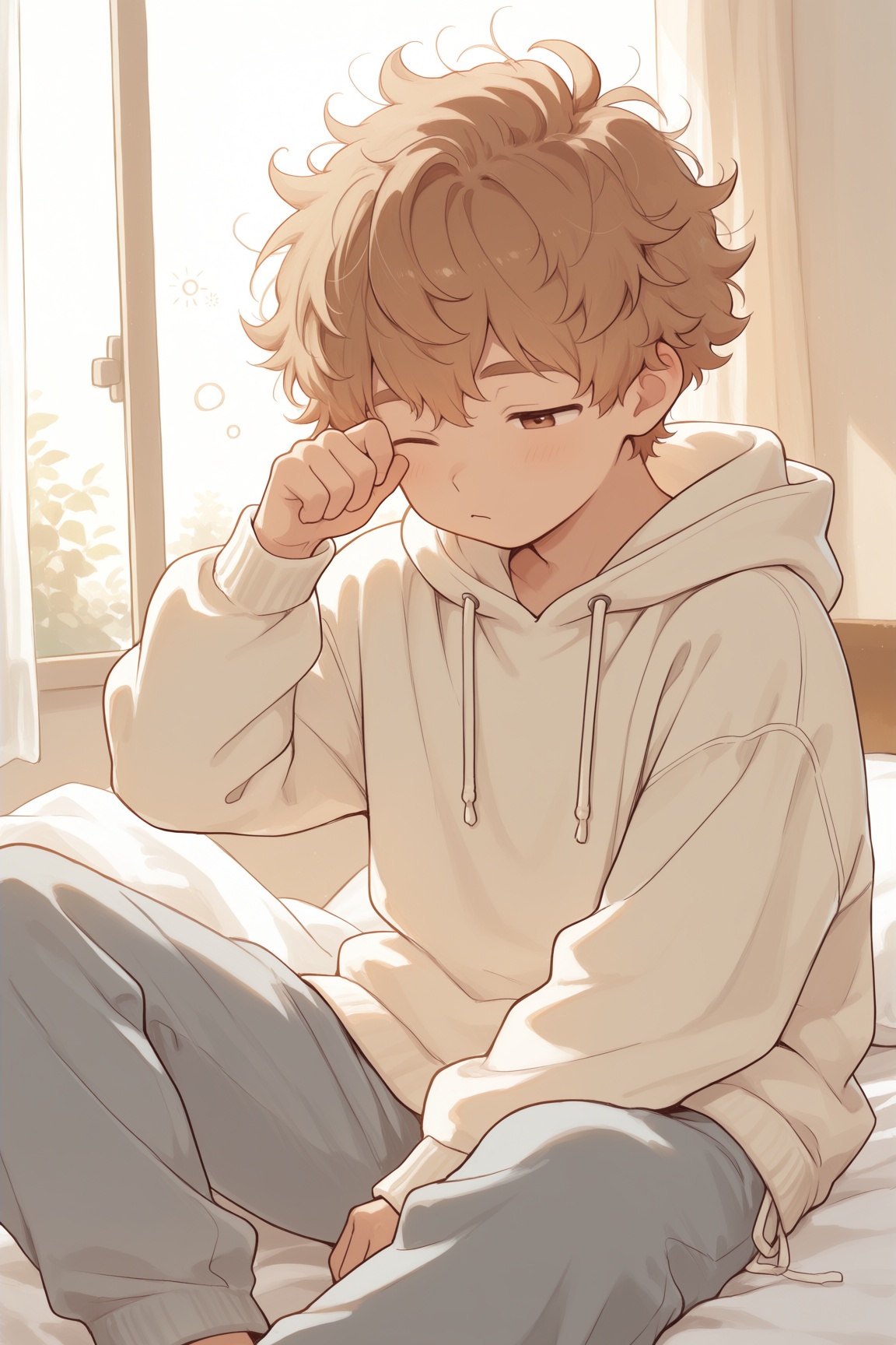1boy,  solo,  soft brown hair on Tensor.Art