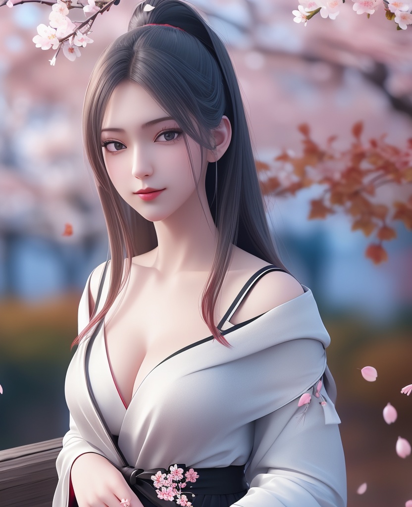 <lora:654-DA-诛仙-小白:0.8>(,1girl, ,best quality, ),looking at viewer,  ,ultra detailed 8k cg,ultra detailed background,ultra realistic 8k cg, ,masterpiece, (( , )),, ,science fiction,mole, ultra realistic 8k cg, ,    ,(,cherry blossoms, autumn leaves,perfect cherry blossom,   ), (cleavage),