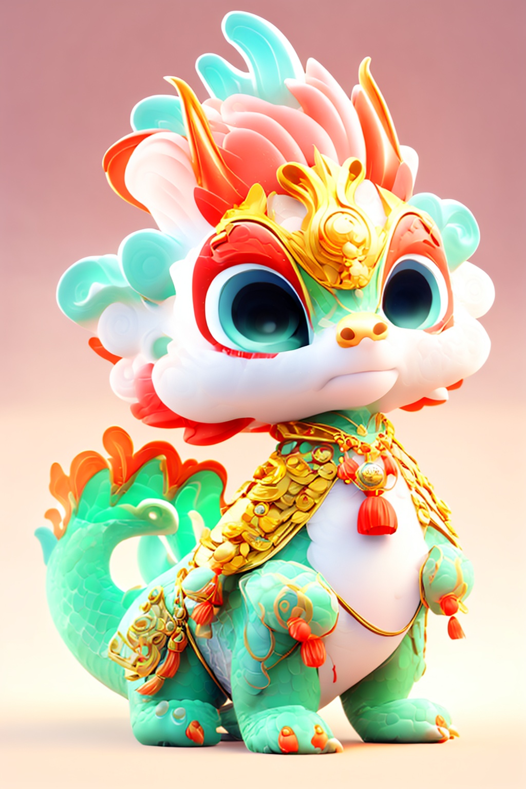 <lora:cuedrangon1-000016:1>,Cute Chinese Dragon,no humans,simple background,  full body, (Best quality: 1.1), (Realistic: 1.1), (Photography: 1.1), (highly details: 1.1)
