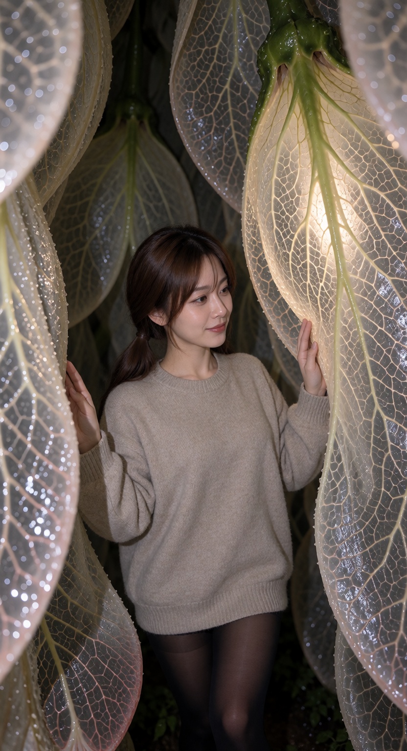 MeiX,  A photorealistic cinematic photograph of a 25-year-old young woman,  alone in the frame. **Core Concept:** She occu...