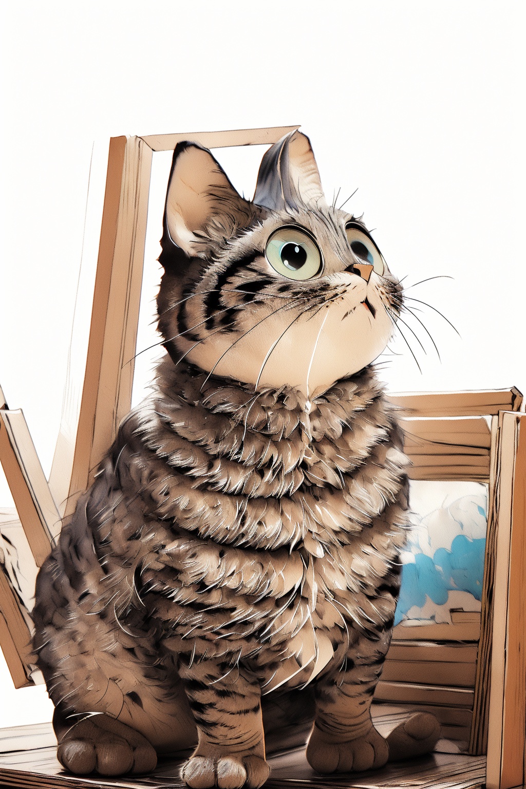 ,(Masterpiece:1.2, high quality,ultra-fine painting,Vivid Colors),(white background:1.2), <lora:animeoutlineV4_16:1>,cat, <lora:Chinese Li Hua:1> ,  <lora:cat_20230627113759:0.6>, 