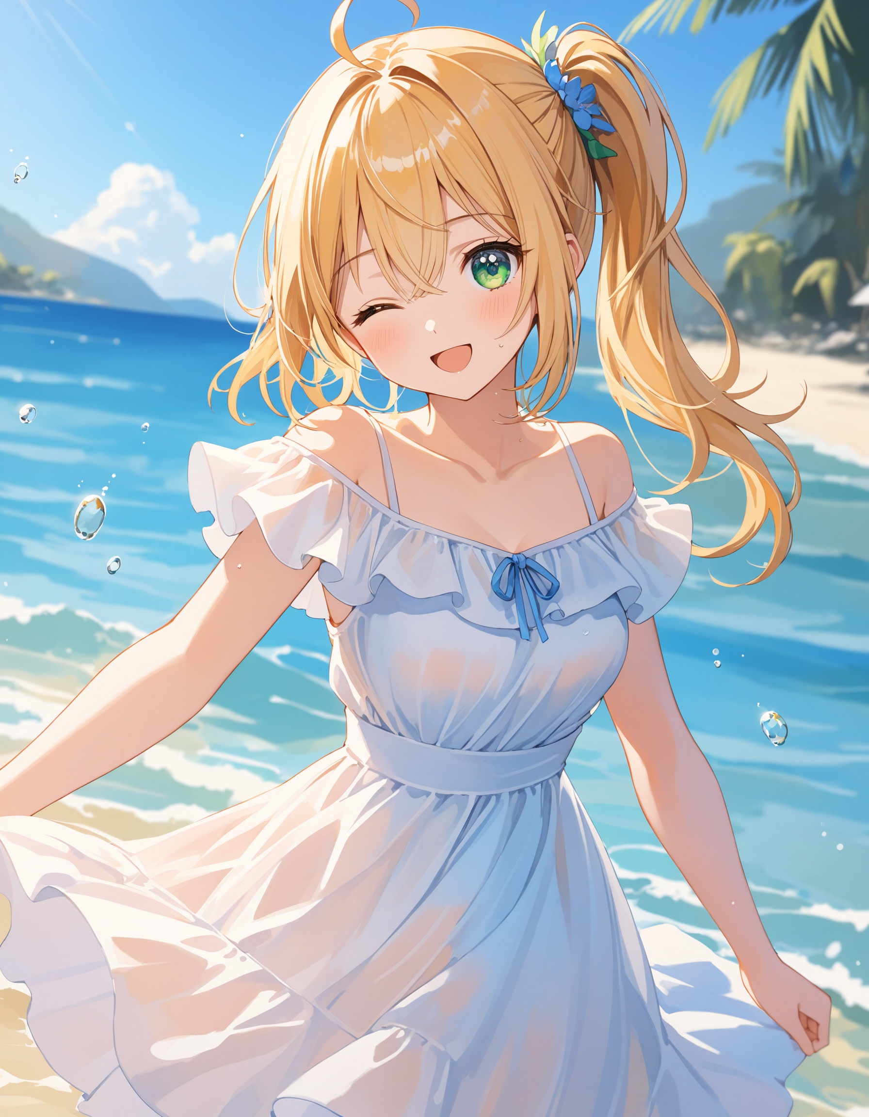 SceneDescription: - Composition: Upper body shot. Cinematic angle. - Subject: A cute girl. - Characteristics: - Face: . -...