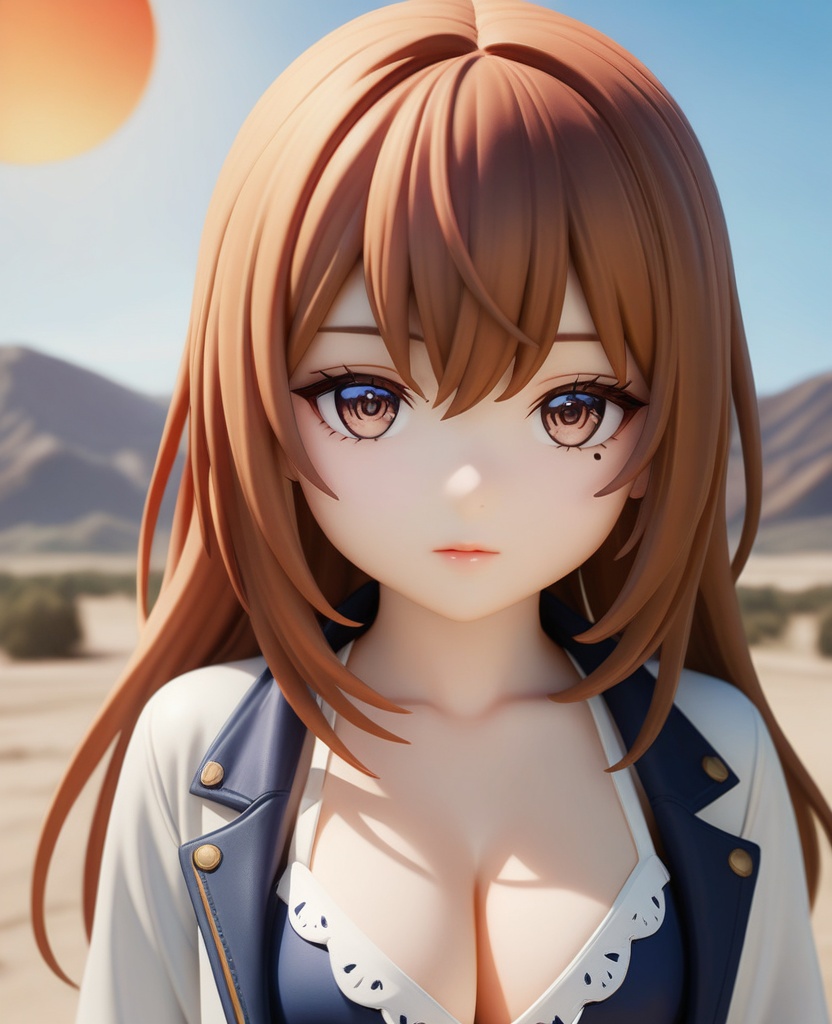 (,1girl, ,best quality, ),looking at viewer,masterpiece, (( , )),, realistic,science fiction,mole, ultra realistic 8k cg, sun ,  rose,(cleavage), (),