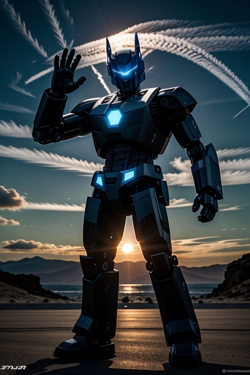 Transformers,  Solo,  blue eyes on Tensor.Art