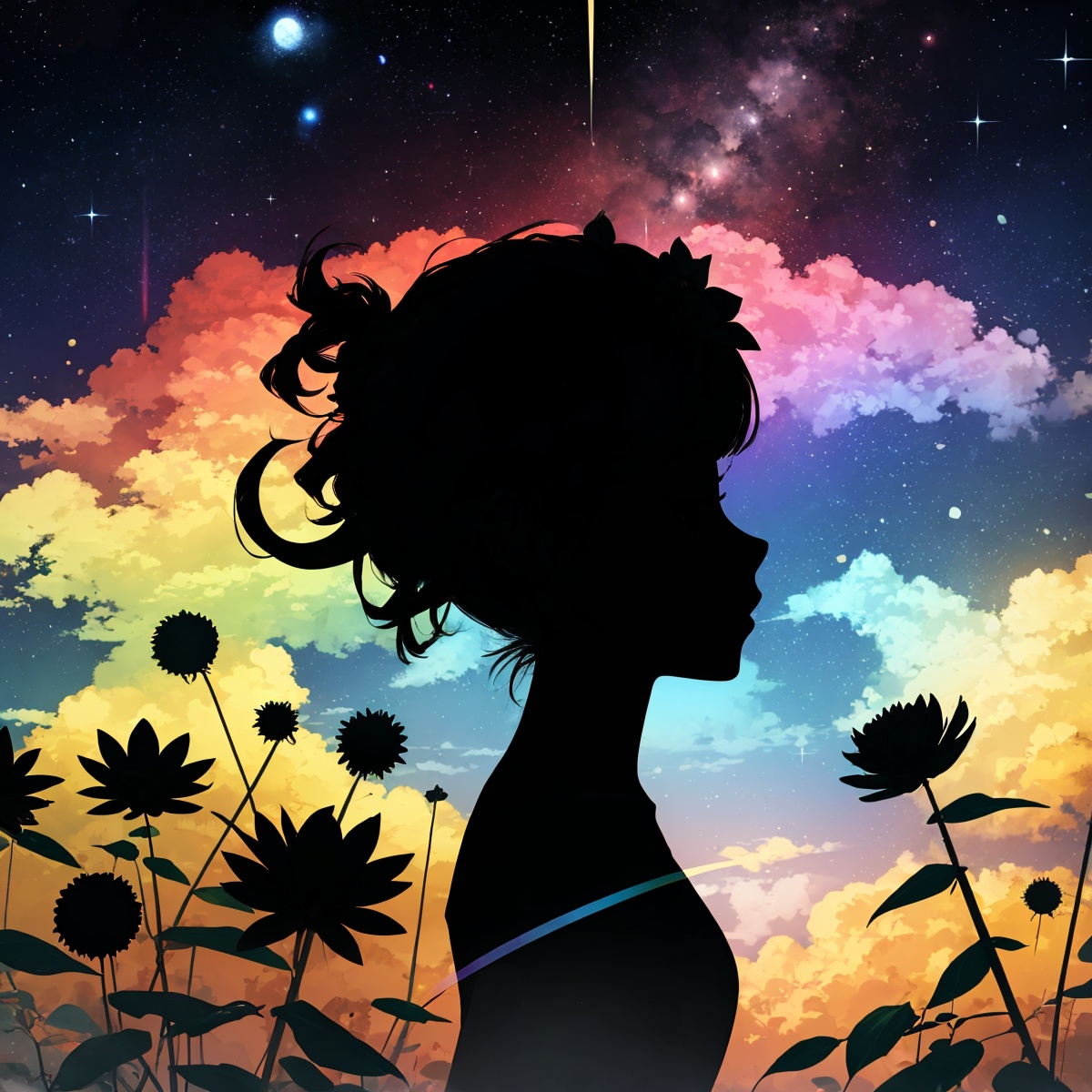 1girl,  flowers,  leaf on Tensor.Art