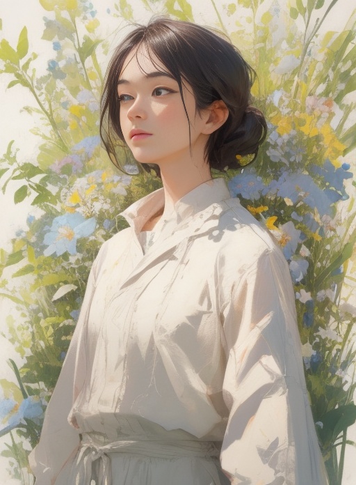 唯美水彩人物 by 阿泽泽 on Tensor.Art