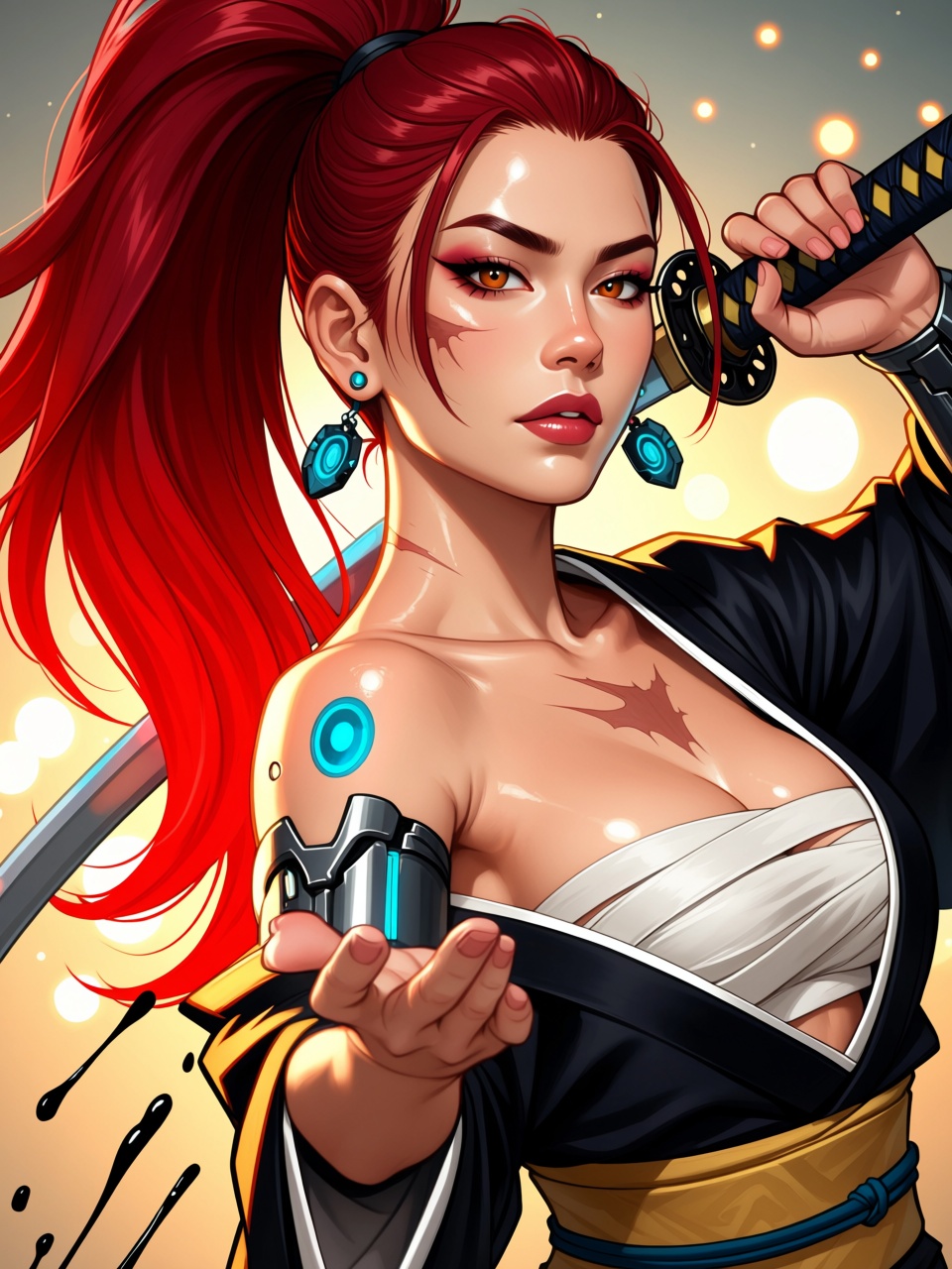 1girl,  sci-fi aesthetic,  cyberpunk on Tensor.Art