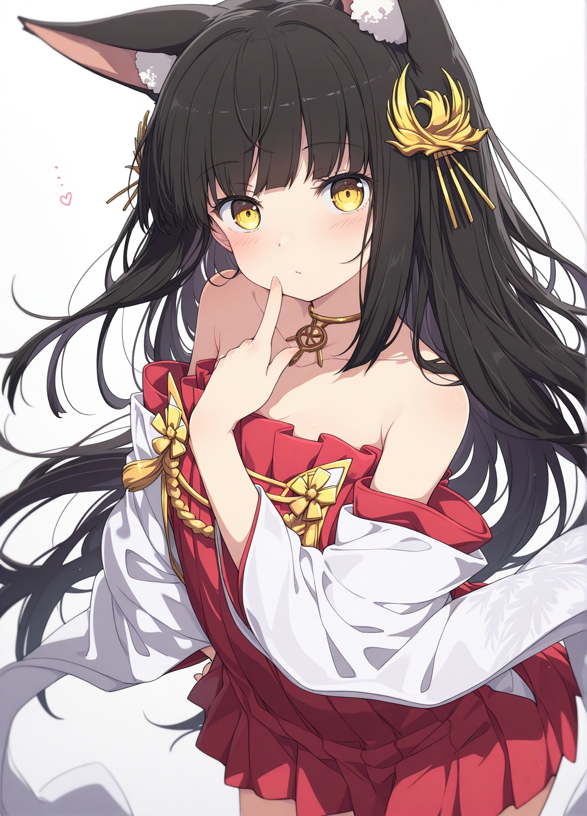 <lora:nagato_IL_v1.0:1>,nagato \(azur lane\),hakama,(ogipote:0.8),looking at viewer,white background,, masterpiece,best quality,