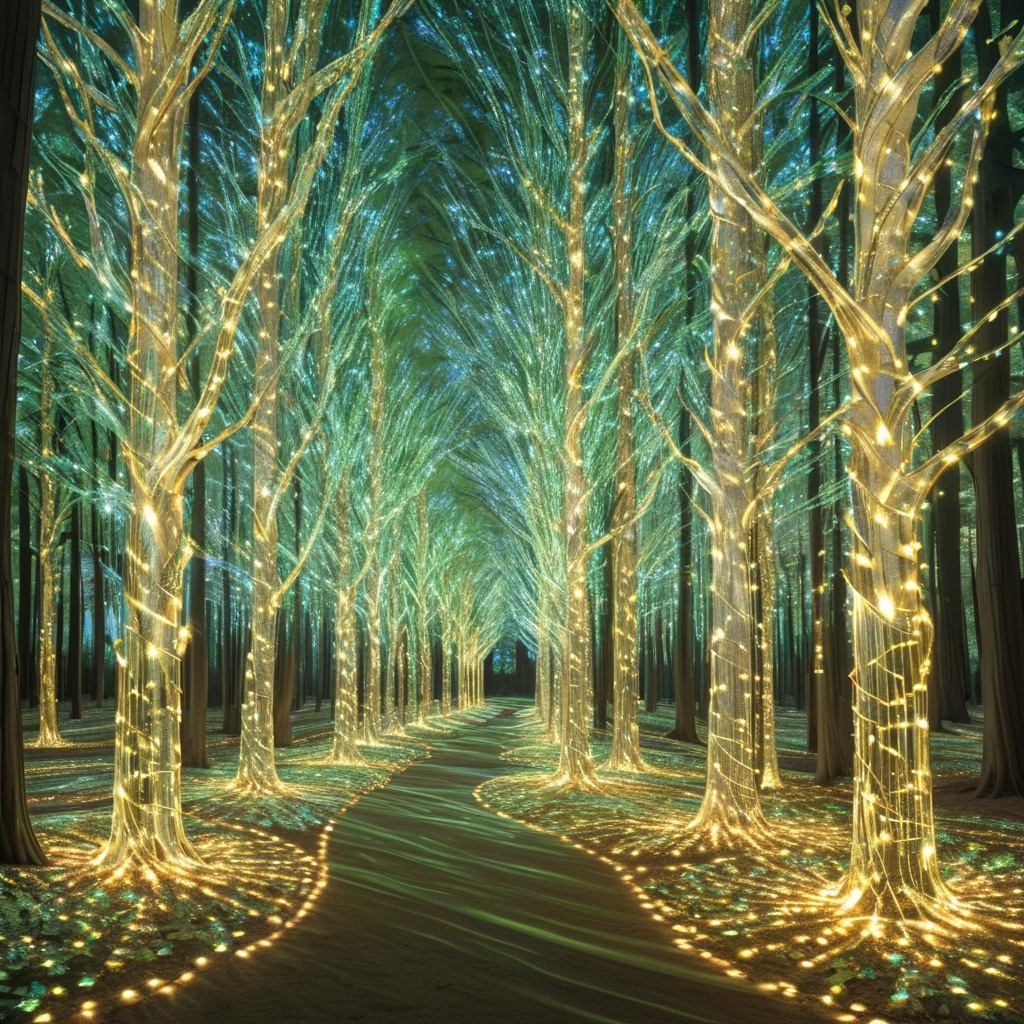 masterpiece,  best quality,  arsworldoflight A forest of light trees on Tensor.Art