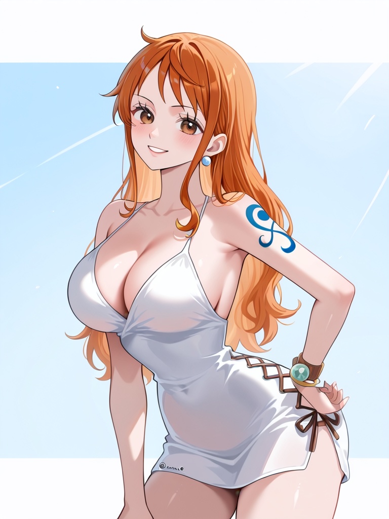 1girl,  nami (one piece),  general on Tensor.Art