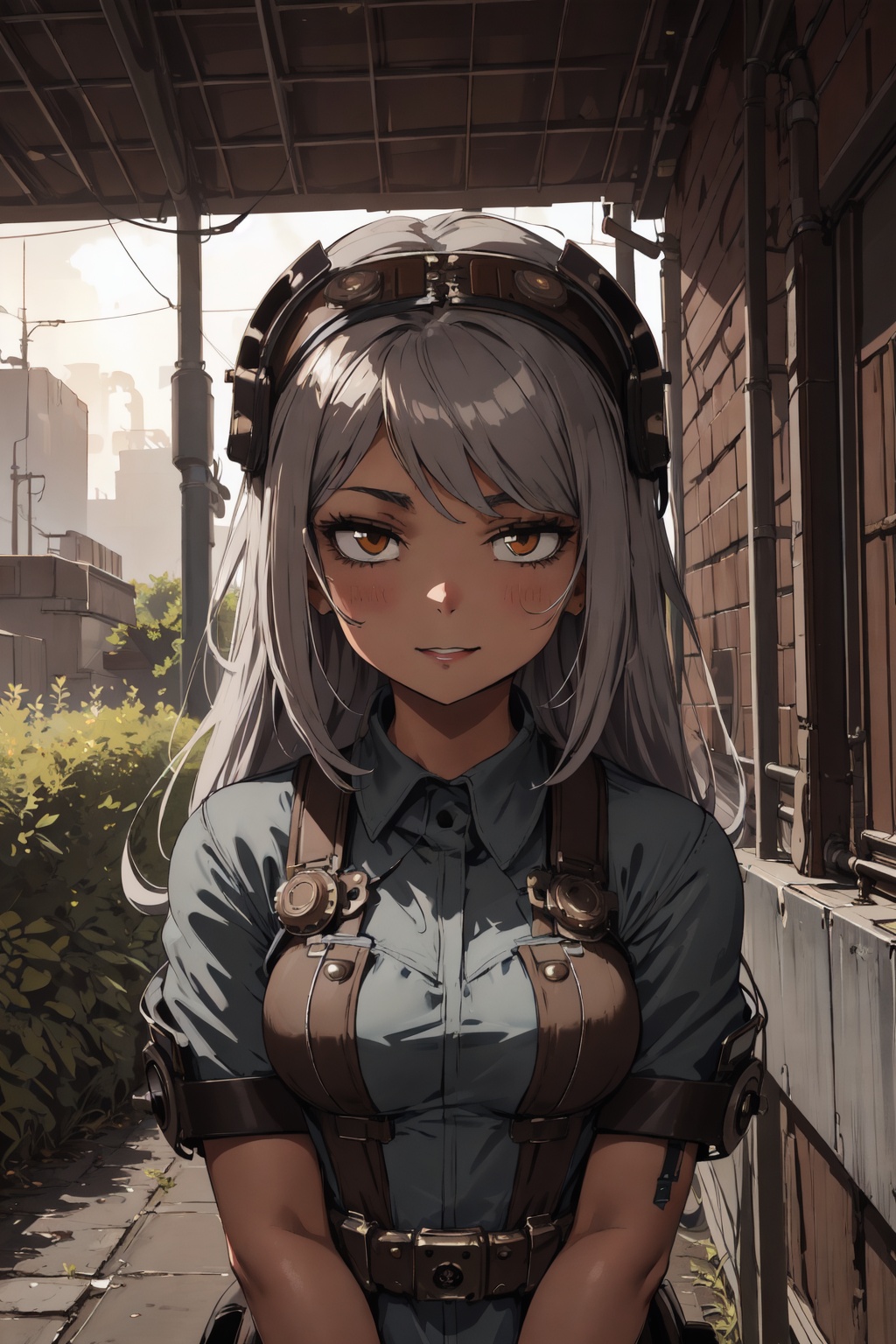 long hair,  gray hair, on Tensor.Art
