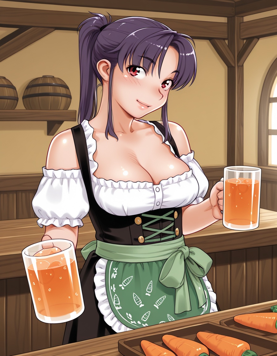 ktstyletavern girl,  off shoulder,  cleavage on Tensor.Art